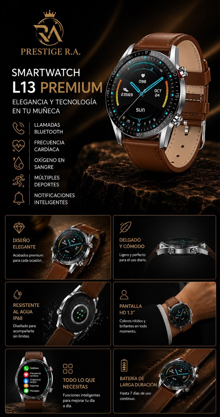 Smart Watch L13 Premiun, Elegancia y Tecnología