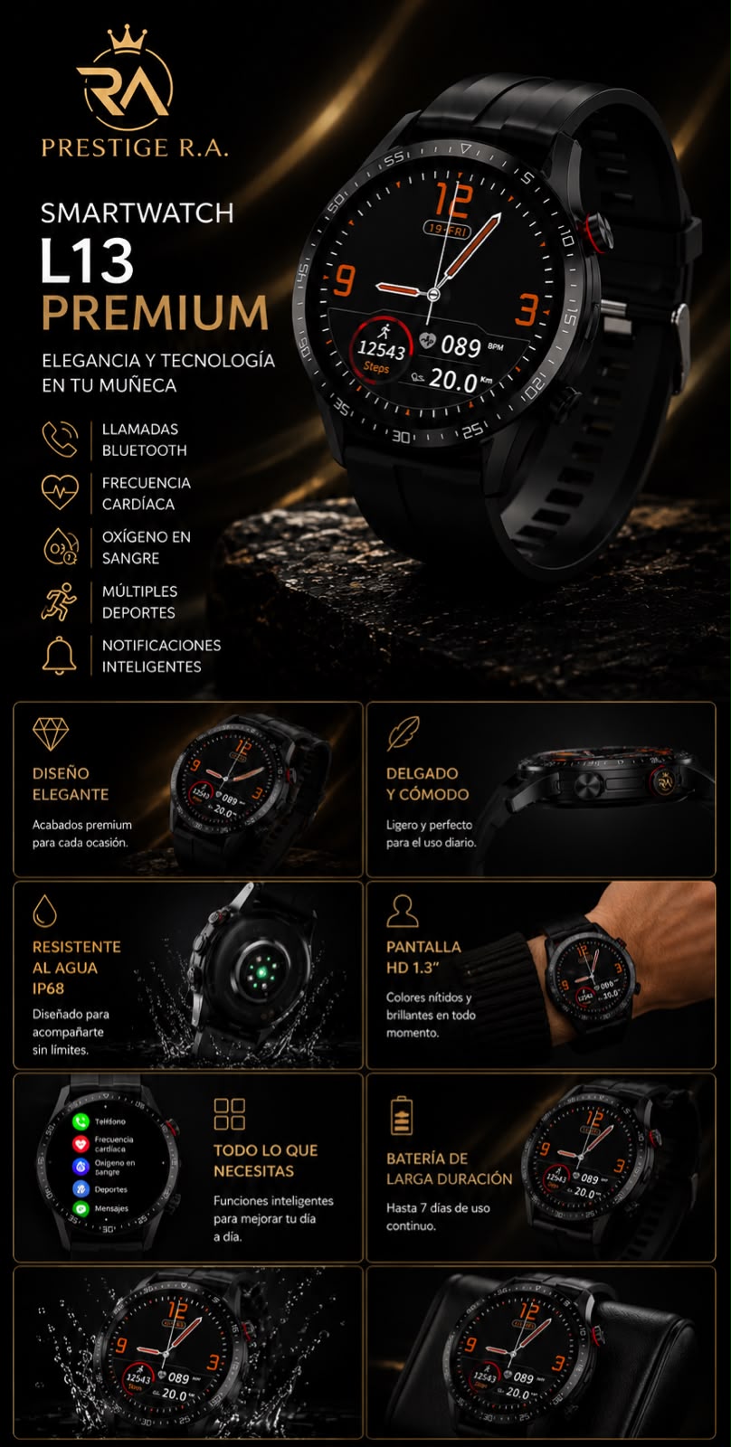 Smart Watch L13 Premiun, Elegancia y Tecnología
