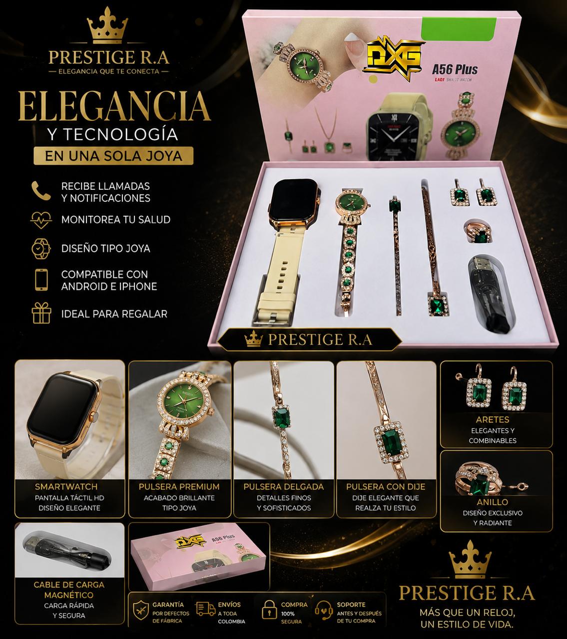 SMARTWATCH ELEGANCE PARA MUJER A56 PLUS
